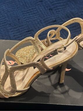 Nina Gold fancy heels